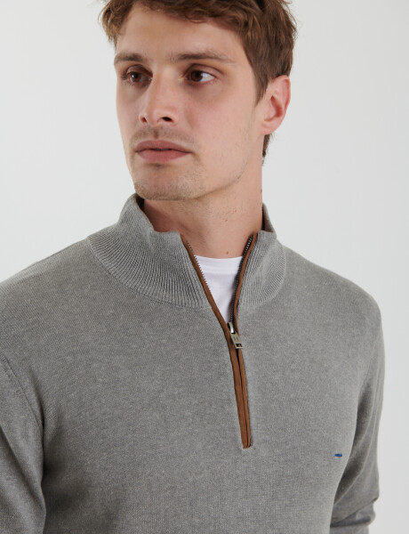 470996 SWEATER MEDIO CIERRE HARRINGTON LABEL Gris