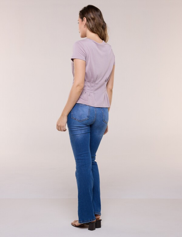 Remera Alforzas LAVANDA