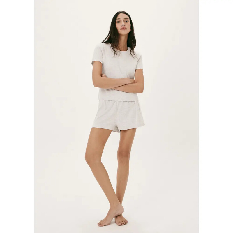 PIJAMA MM FEM BRANCO MESCLA