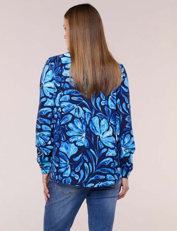 Camisa Gasa Print AZUL/MULTI