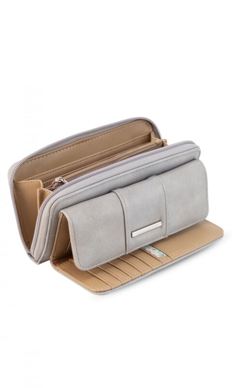 BILLETERA GLADIOLO CENIZA