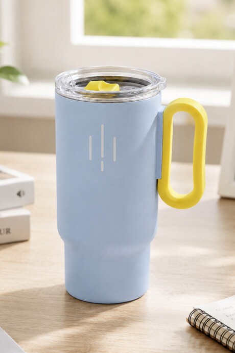 Vaso Térmico de Acero Celeste
