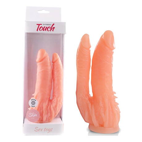Consolador Doble Placer Macizo Piel