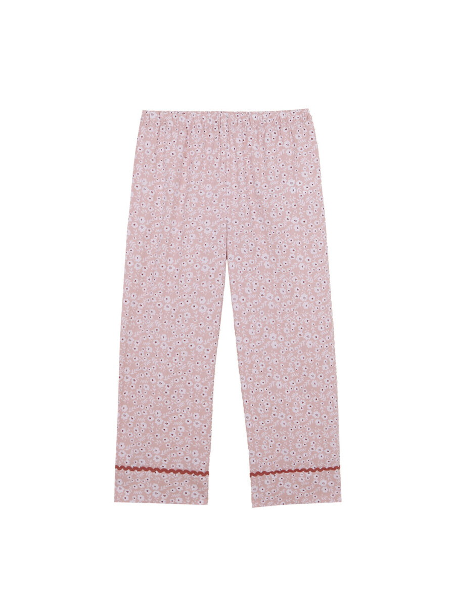 Pijama Estampado De Flores Rosa Bb