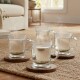 Set x 4 tazas con asa TRANSPARENTE
