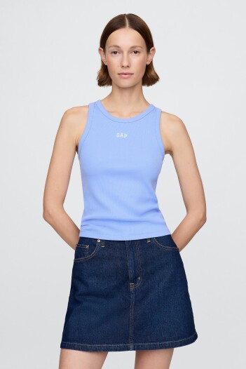 Musculosa Halter Mujer Shirting Blue