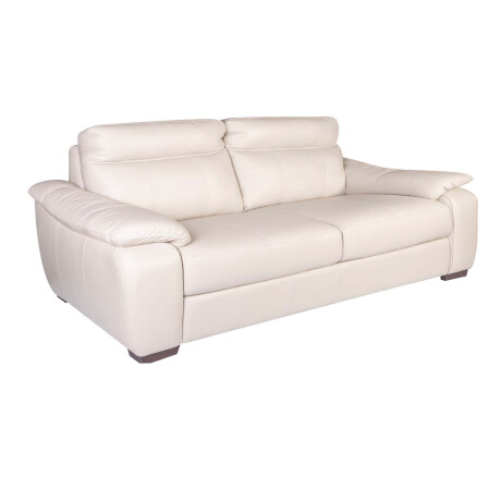 SOFA 3 CUERPOS CUERO-100-NATURAL NATURAL-BEIGE LAURENT MARFIL