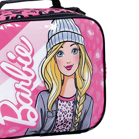 Lonchera Vianda Infantil Térmica Barbie Escolar Rosa-Negro