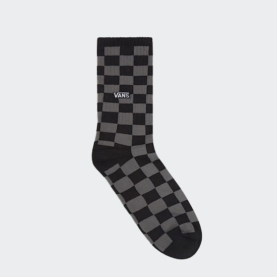 Medias Vans Checkerboard Crew Negro
