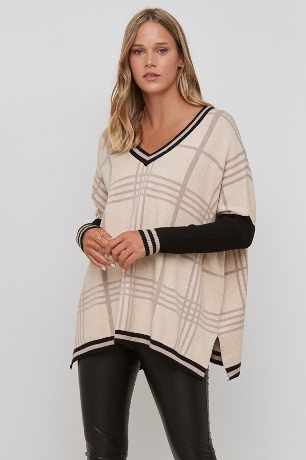 Buzo Colorblock BEIGE/MULTI