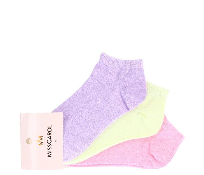 Media PLAIN COLOR pack x3 Lilac/Yellow/Pink
