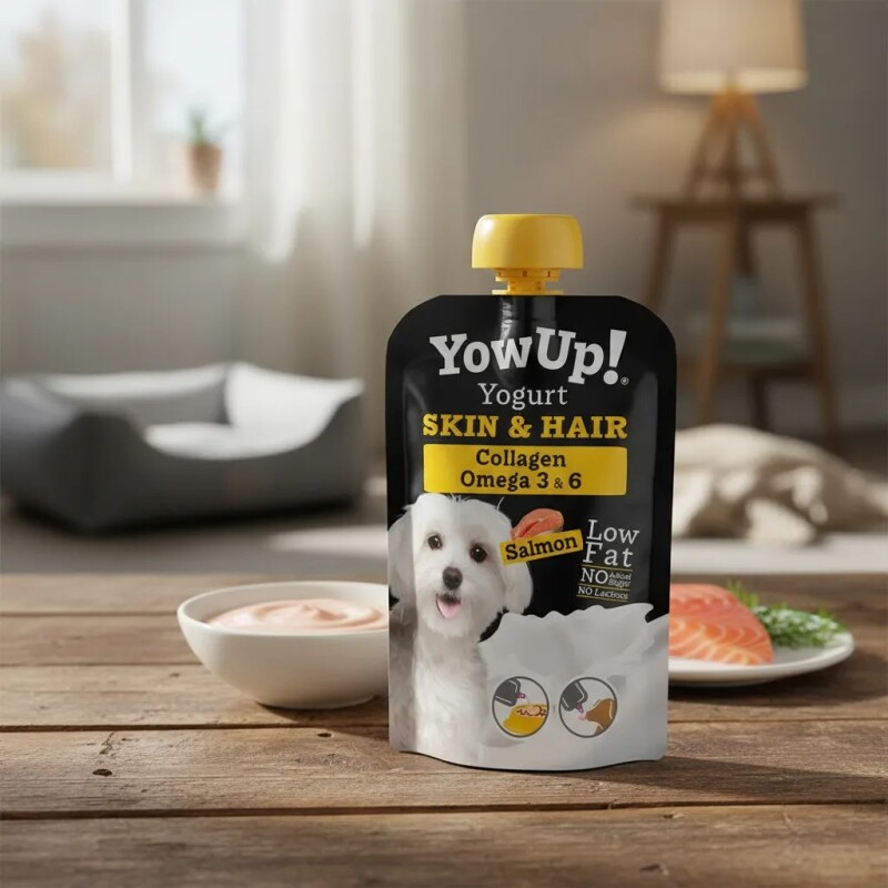 YOWUP YOGURT PARA PERROS 115 GRAMOS SKIN HAIR SABOR SALMON