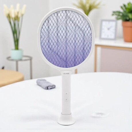 Raqueta mata mosquitos Klasse recargable | Descarga de 5V | Color blanco Raqueta mata mosquitos Klasse recargable | Descarga de 5V | Color blanco