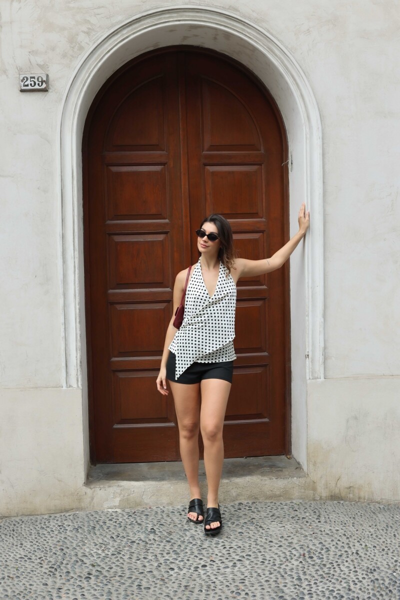 BLUSA PAULINA BLANCO BOLAS