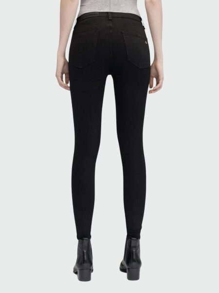 Jean skinny elastizado con bolsillos, Black Negro