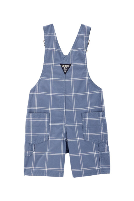 Enterito corto de algodón, diseño a cuadros Sin color