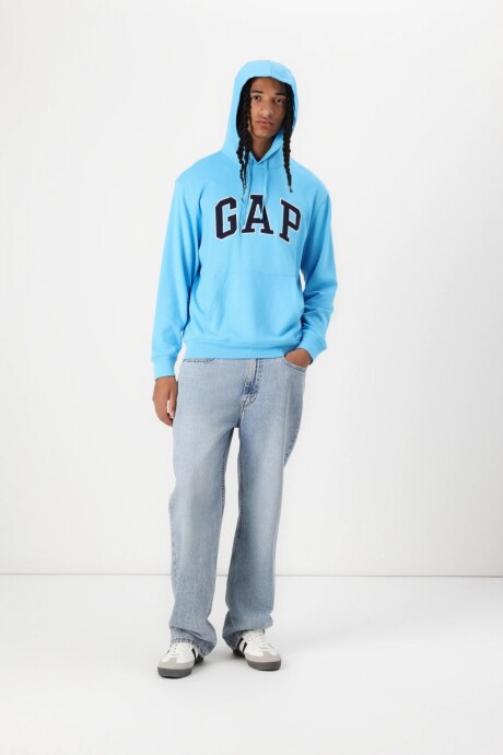 Buzo Canguro Logo Gap Sin Felpa Hombre Aquarius