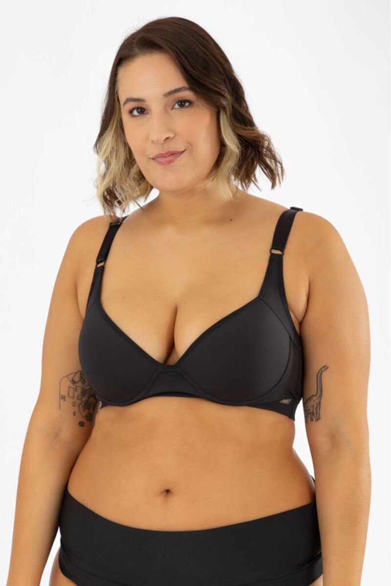 Soutien preformado micro lateral - Negro 