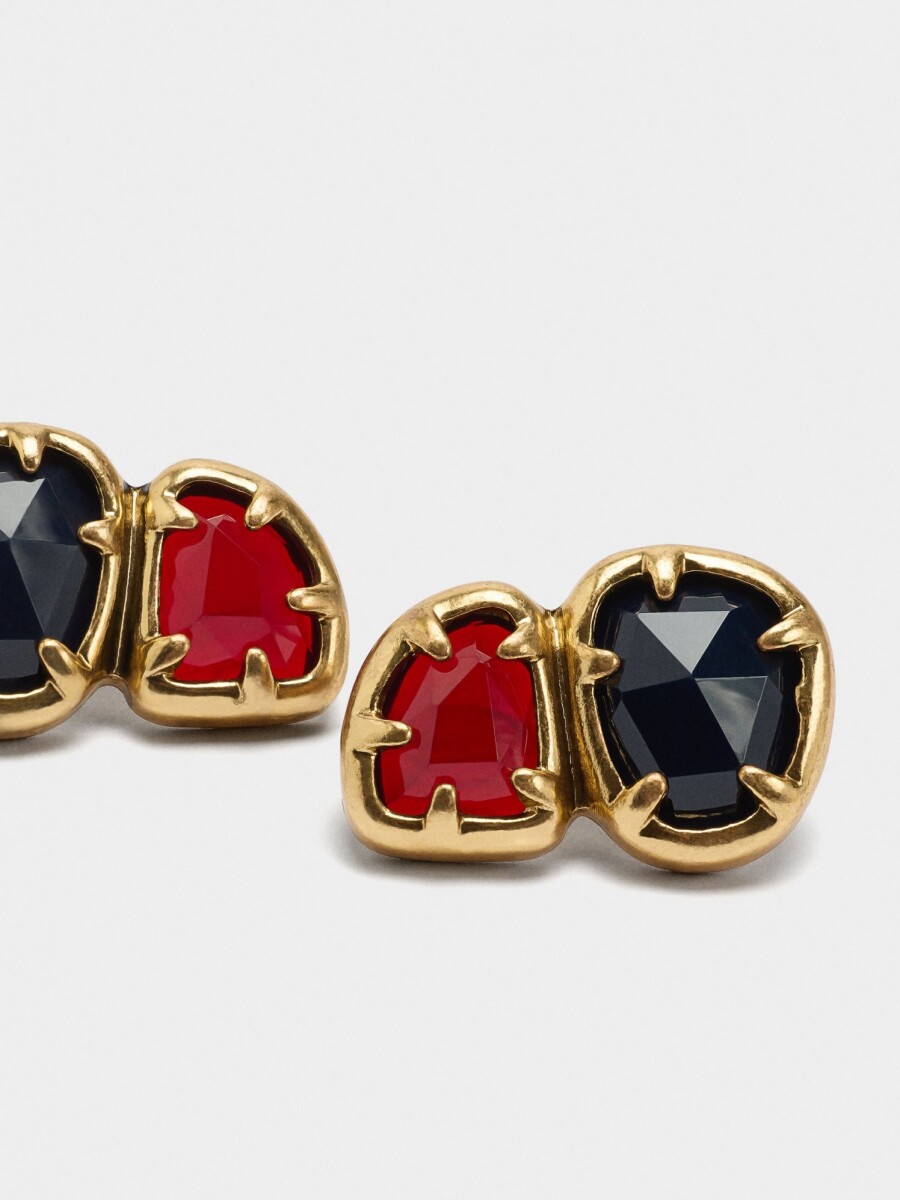 Pendientes De Clip Ovalados multicolor