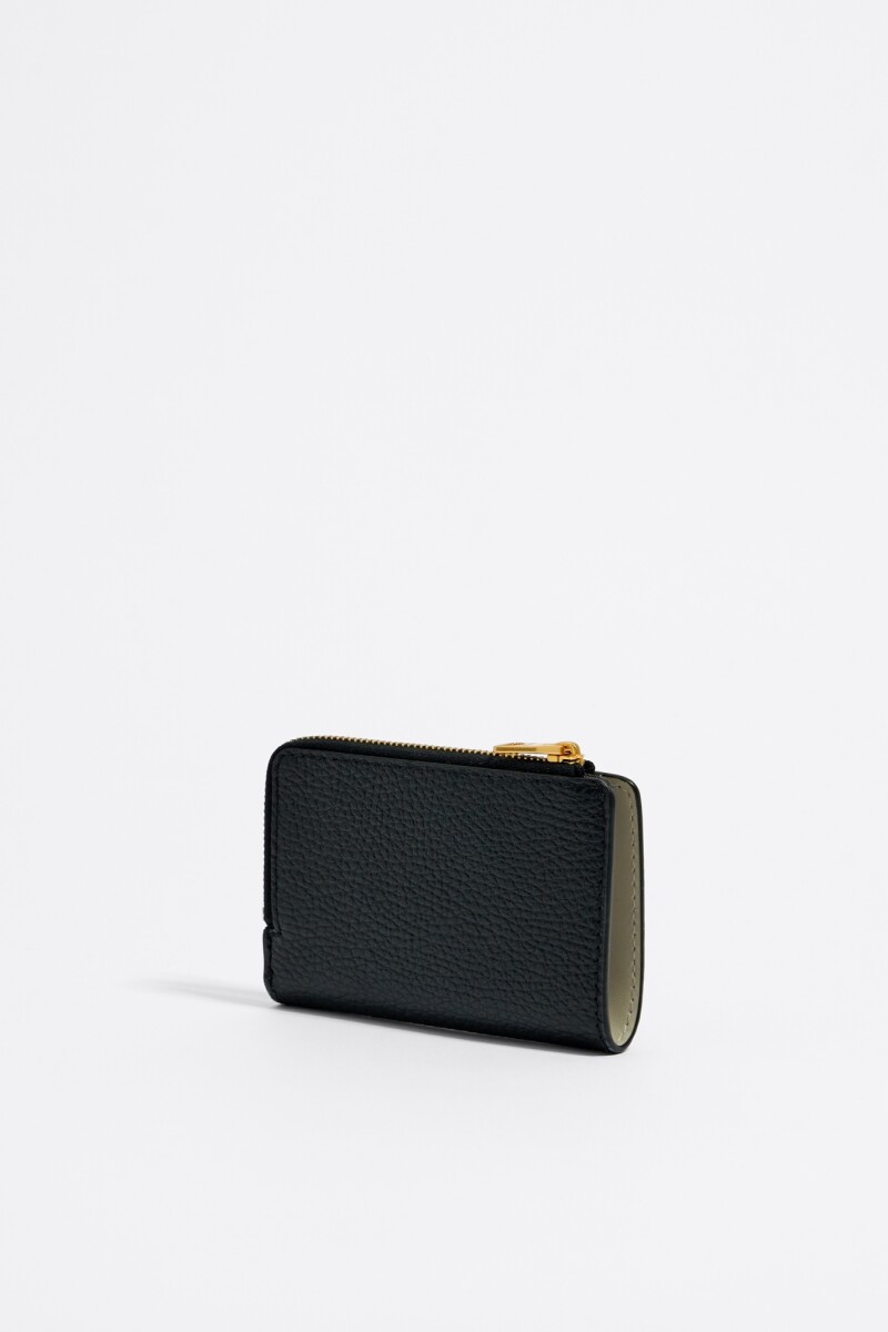 CARTERA RECTANGULAR PIEL Negro