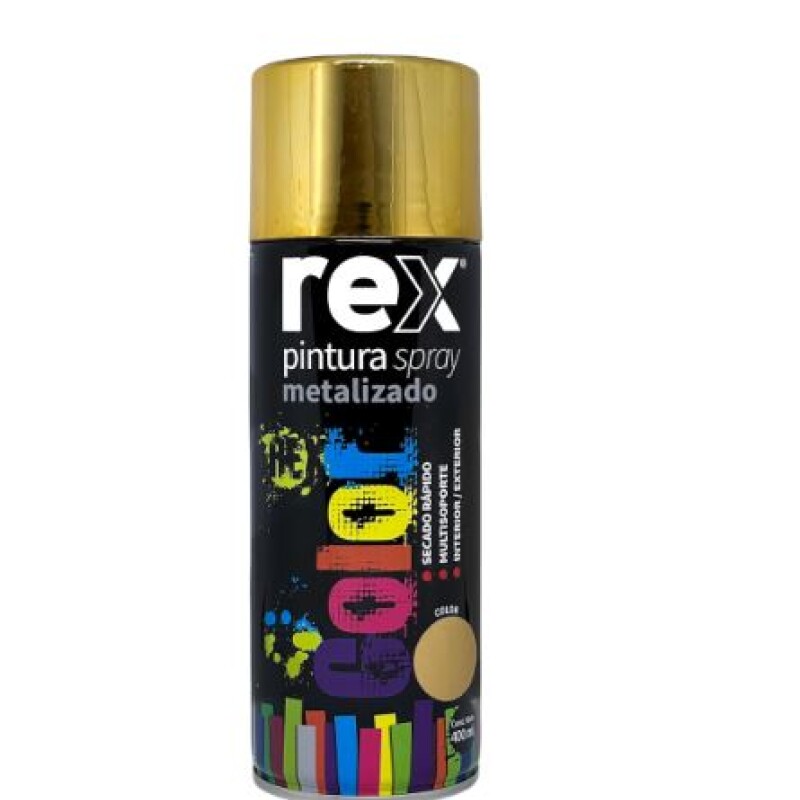 Pintura Aerosol Spray Colores Metalizados Secado Rápido Oro