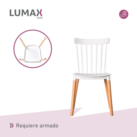 Silla Lizzy Lumax de comedor Super resistente Blanco