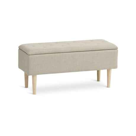 Banco Badsted Almacenaje Tela Beige/Color Roble