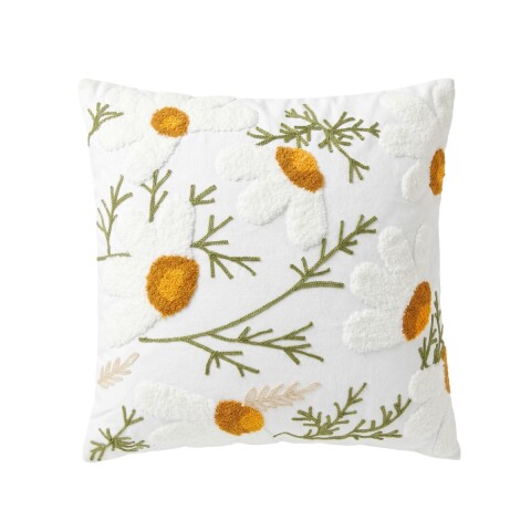 COJIN CUAD ESTAMP FLOR 43X43CM Unica