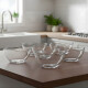 Set x6 bowl de vidrio 310ml TRANSPARENTE