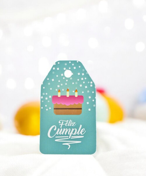 Tag cumpleaños 5x8,5. DISEÑO 7