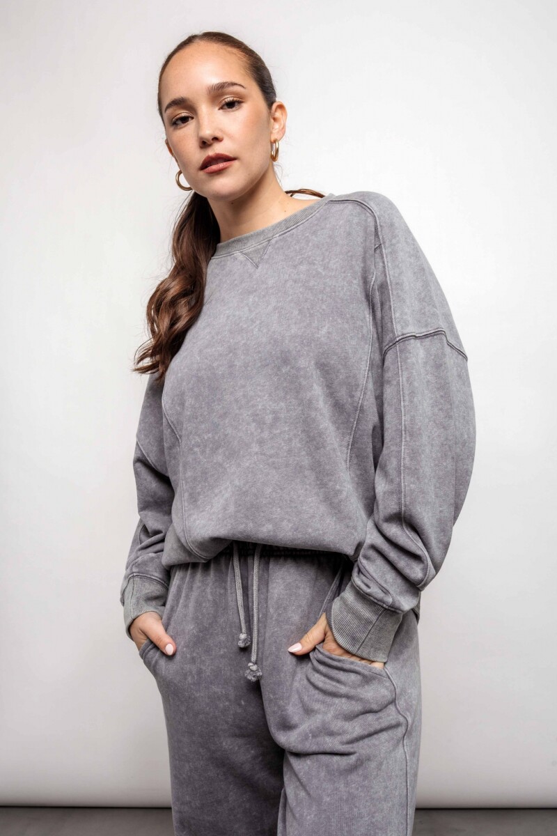Buzo Cora Gris oscuro