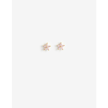 Aros Pasantes Cubic zirconia Dorado