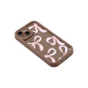 Protector para iPhone 13/14 color marrón diseño moñas Protector Para Iphone 13/14 Color Marrón Diseño Moñas