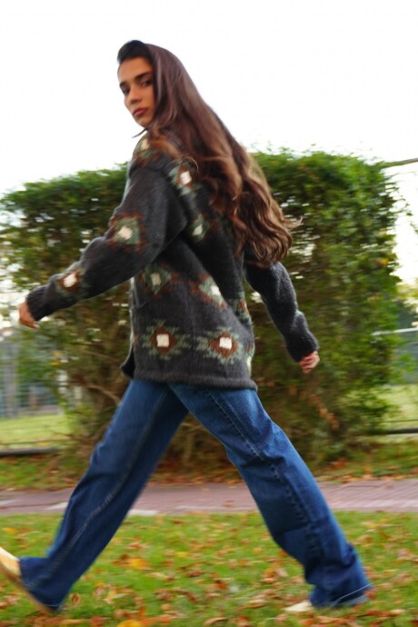 Saco Sony Lana Gris Oscuro