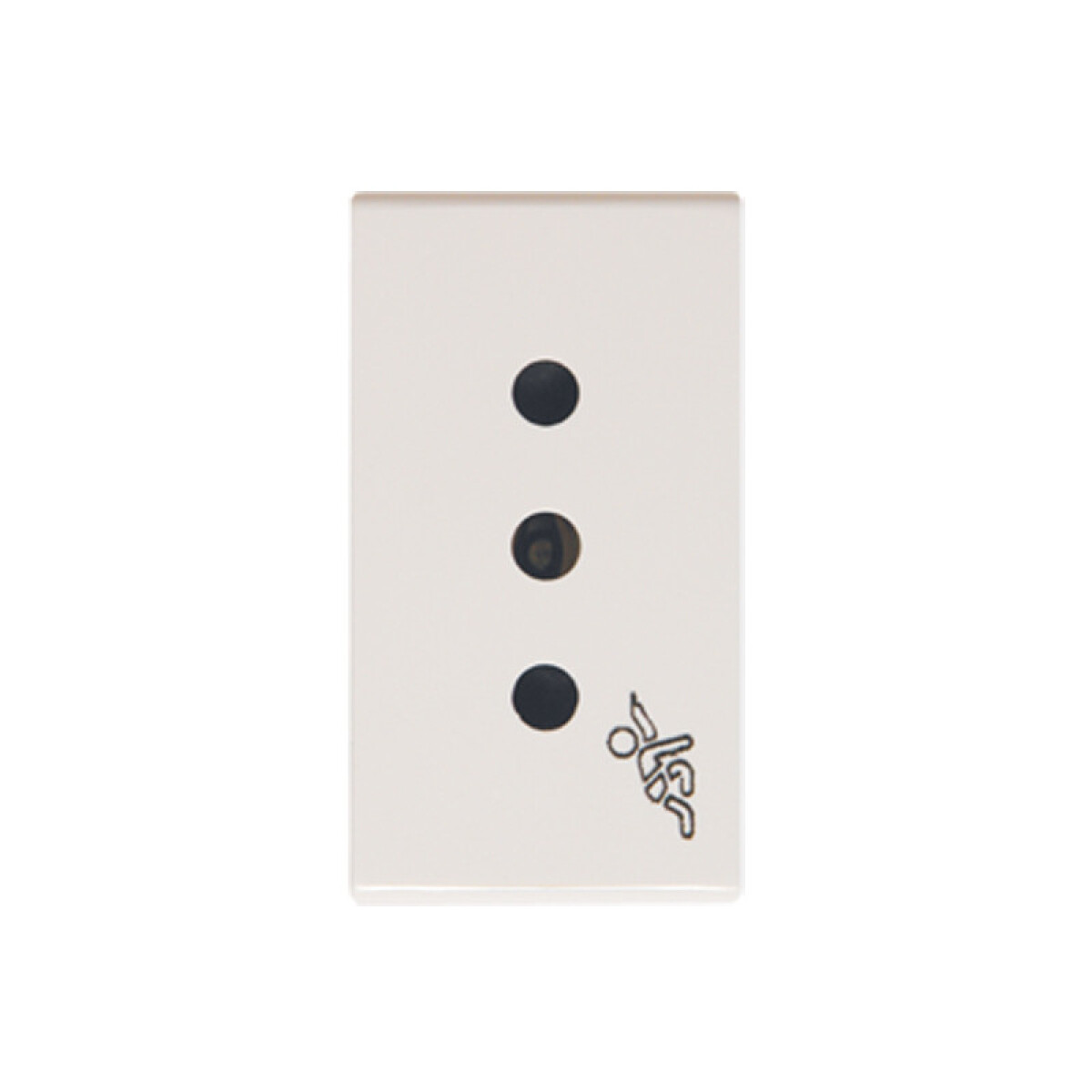Módulo tomacorriente 3 en línea - Duomo blanco - ELE01361 