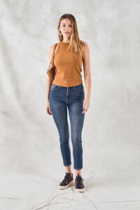 Musculosa Algodón Ribb Cobre
