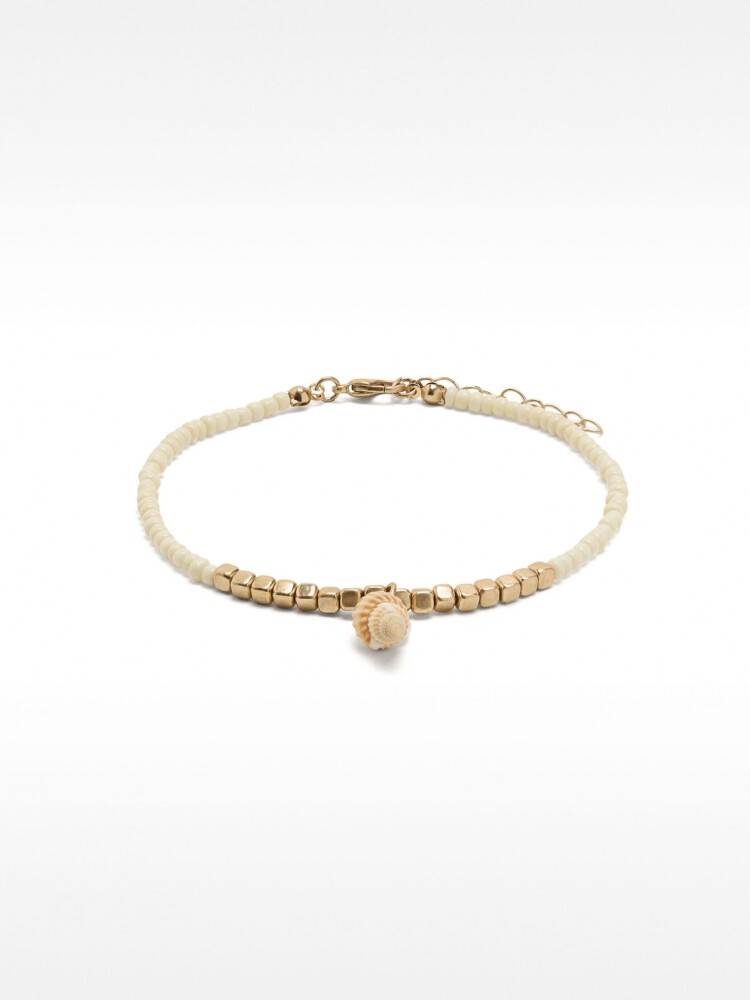 Pulsera Con Colgante De Concha blanco