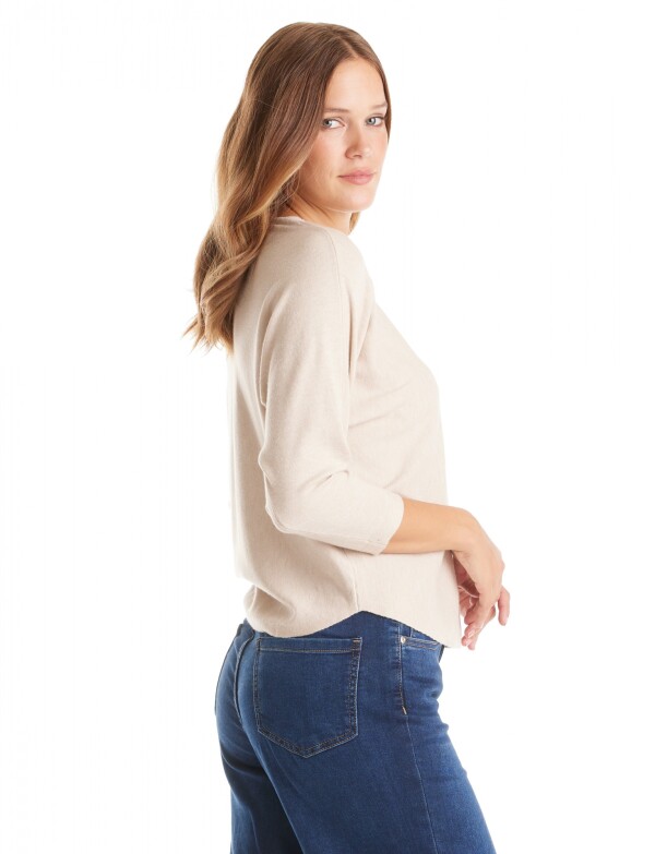 Buzo Dolman Escote V BEIGE CLARO