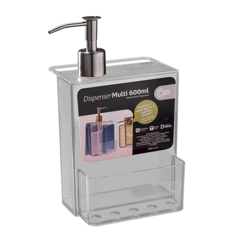 Dispensador De Jabón Retro 600Ml Cristal Coza DISPENSADOR DE JABON RETRO 600ML CRISTAL COZA