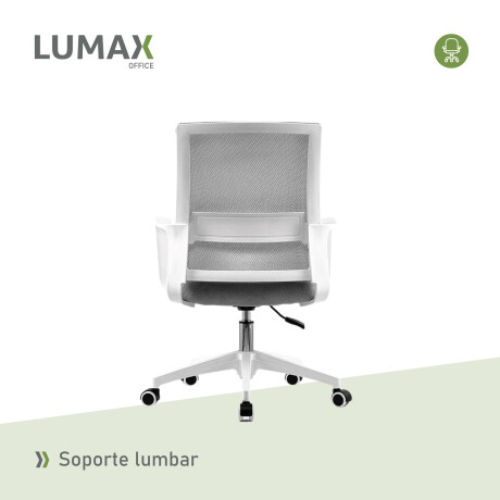 Silla de Escritorio Oficina Lumax Ryan Gris/Blanco