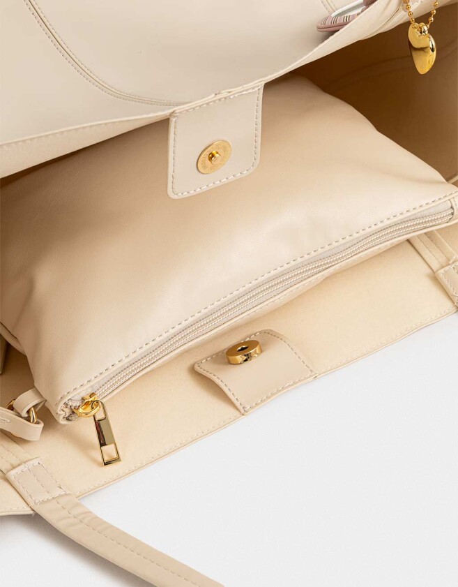 Shopper Cartera Shopper Crudo - Blanco Crudo