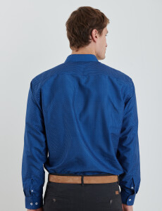 012617 CAMISA HARRINGTON LABEL Azul Piedra