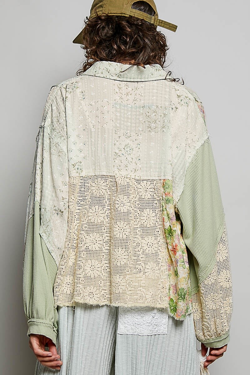 CAMISA PARCHES Menta