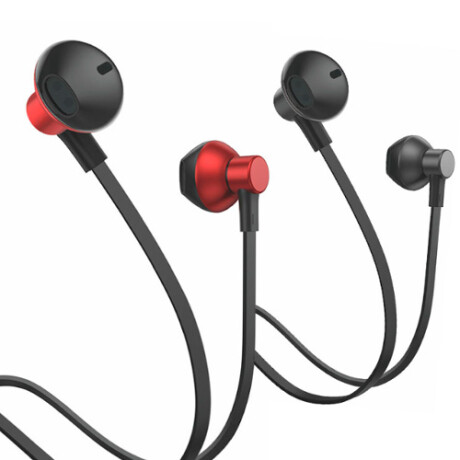 Auriculares Foneng T42 Metal NEGRO-ROJO