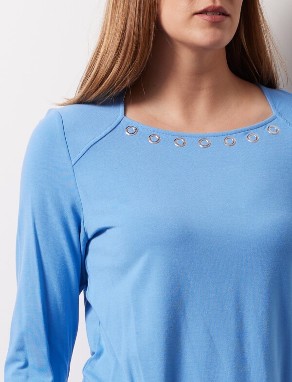 Remera Aros Metal CELESTE OSCURO