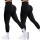 Calza Deportiva Push Up X2 Leggins Levanta Glúteos Negro