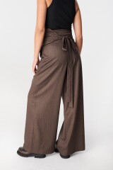 Pantalon Soft Negro/Marrón