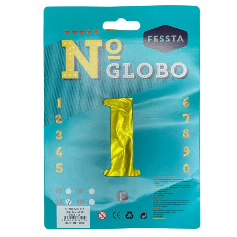 Globo Fessta Número 40 Pulgadas Dorado UNO