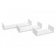 Set de 3 repisas en U 25X35X45 cm BLANCO