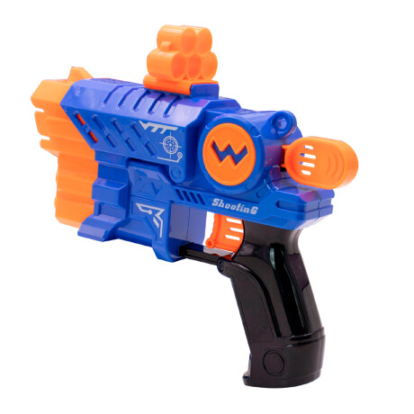 Set Pistola Lanza Dardos con 3 Objetivos y 12 Dardos AZUL